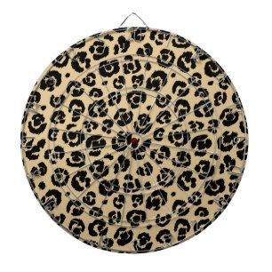 Jeu De Fléchettes Empreinte de léopard noir beige bronzage
