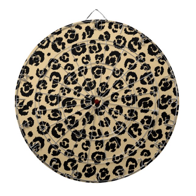 Jeu De Fléchettes Empreinte de léopard Tan Beige Noir (Devant)