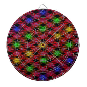 Jeu De Fléchettes en vichy vérifier le Motif multicolore