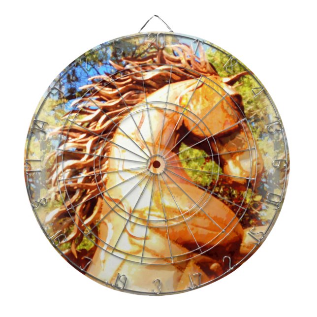 Jeu De Fléchettes étalon mustang (Devant)