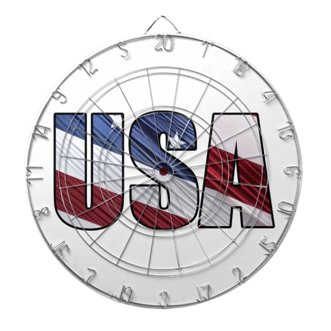 Jeu De Fléchettes États-Unis en rouge blanc et bleu drapeau patrioti (Devant)