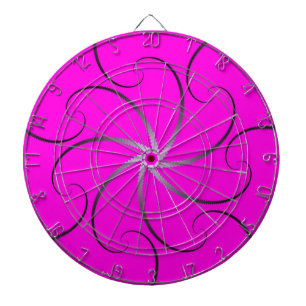 Jeu De Fléchettes Étoile spirale rose