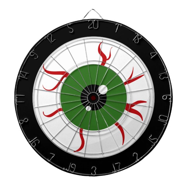 Jeu De Fléchettes Eyeball d'Halloween vert (Devant)