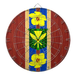Jeu De Fléchettes Fausse planche de surf en bois de Kanaka Maoli