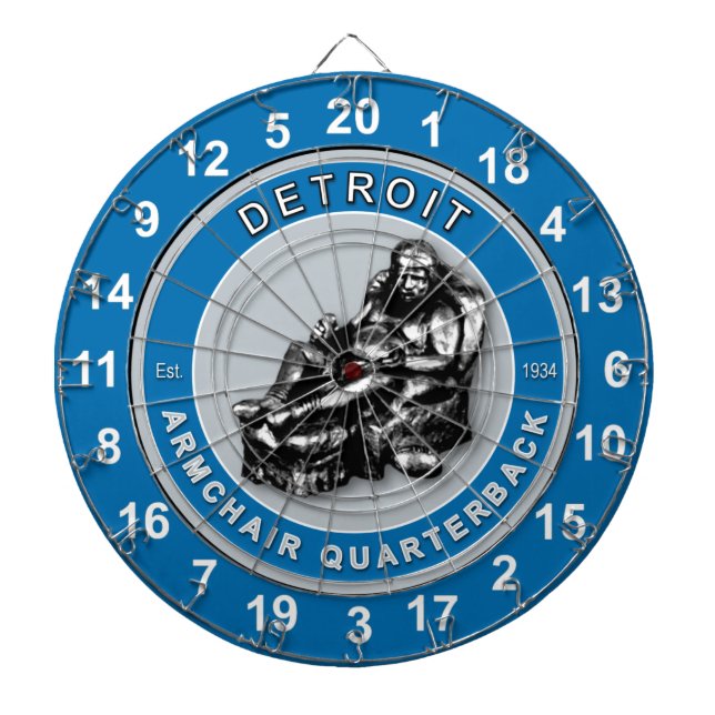 Jeu De Fléchettes Fauteuil Detroit Quarterback Football Darboard (Devant)