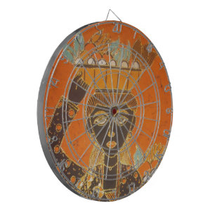 Jeu De Fléchettes Femme africaine portant panier d'art