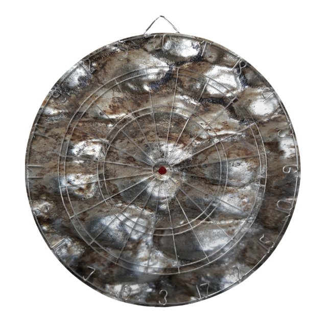 Jeu De Fléchettes Festive Argent foncé Metallic Art Abstrait (Devant)