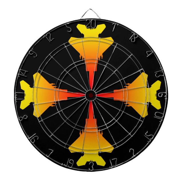 Jeu De Fléchettes Fighter Jets Metal Cage Black Dartboard (Devant)