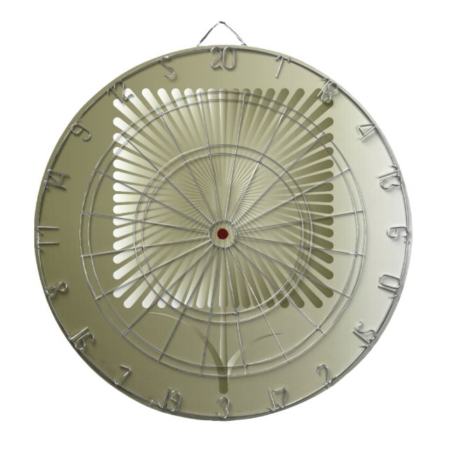 Jeu De Fléchettes Fleur carrée dorée (Devant)