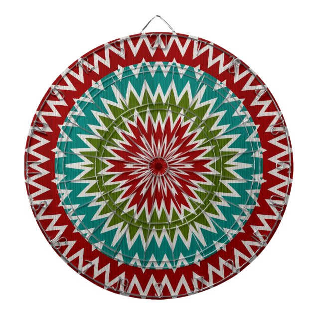 Jeu De Fléchettes Fleur mandalaic hypnotique (Devant)