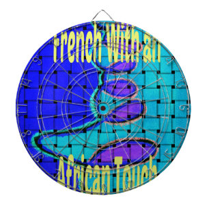 Jeu De Fléchettes Français Bleu Africain Tissé Abstrait violet forme