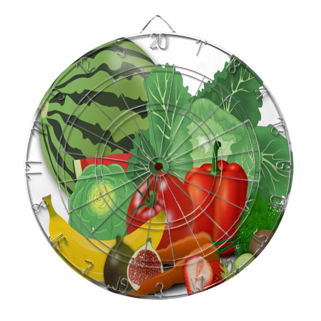 Jeu De Fléchettes fruits légumes artichaut banane (Devant)