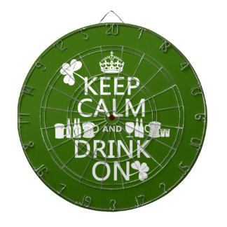 Jeu De Fléchettes Gardez le calme et buvez sur (st patrick irish)