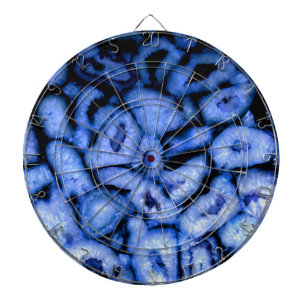 Jeu De Fléchettes Géodes Agate Quartz Bleu
