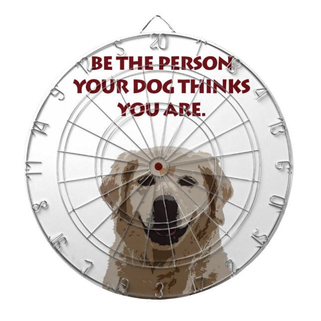 Jeu De Fléchettes Golden Retriever avec une belle citation (Devant)