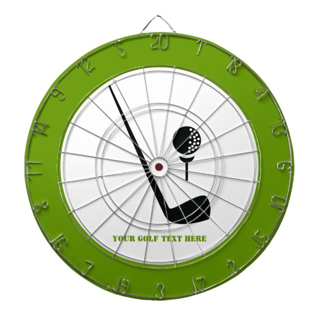 Jeu De Fléchettes Golf club and ball black, green custom (Devant)