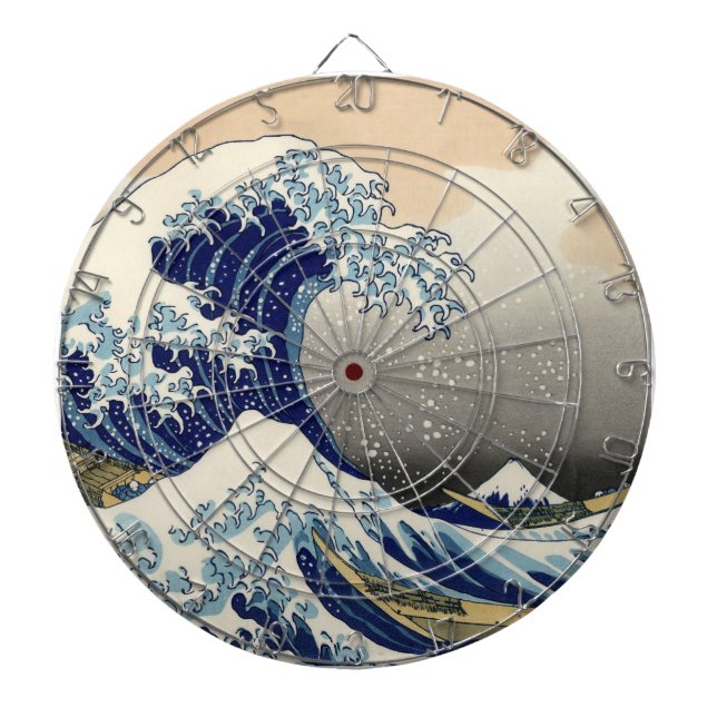 Jeu De Fléchettes Grande vague Kanagawa peinture japonaise (Devant)