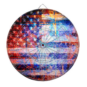 Jeu De Fléchettes Grunge d'art de drapeau américain