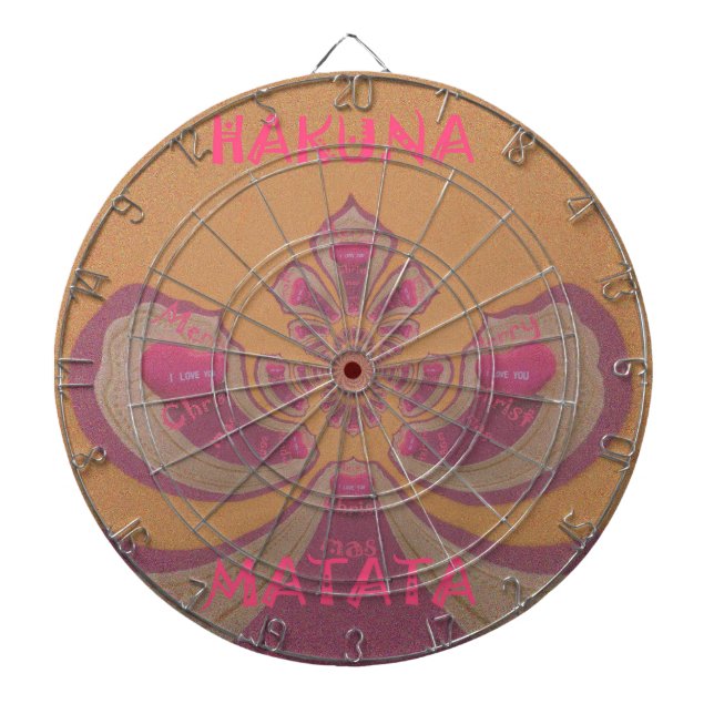 Jeu De Fléchettes Hakuna Matata Joyeux Noël joli coeur design (Devant)