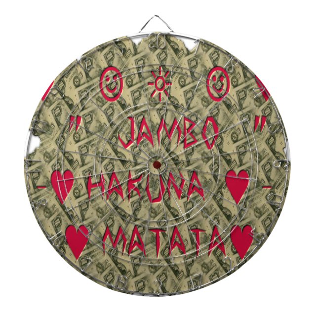Jeu De Fléchettes Hakuna Matata Talk Argent Art Design (Devant)
