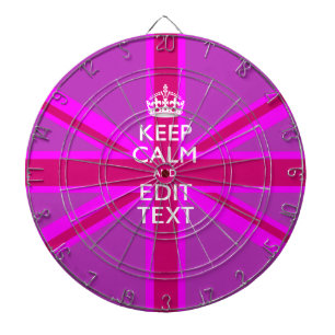 Jeu De Fléchettes Have Your Keep Calm Text on Pink Union Jack