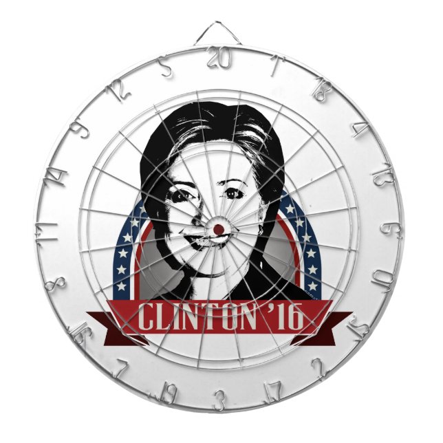 JEU DE FLÉCHETTES HILLARY CLINTON À COURIR EN 2016 (Devant)