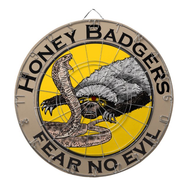 Jeu De Fléchettes Honey Badey Badass ne crains pas mal Badass Animal (Devant)