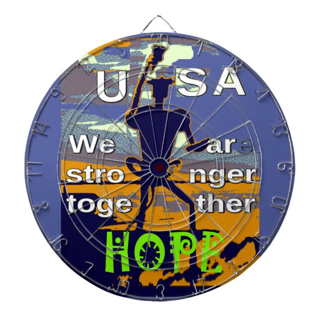 Jeu De Fléchettes Hope USA Nous sommes forts ensemble Inspirational (Devant)