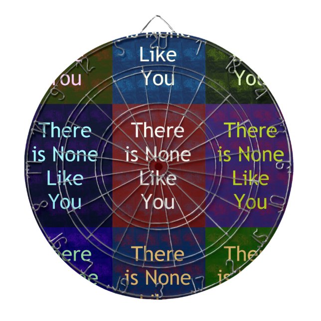 Jeu De Fléchettes "Il n'y en a aucun comme toi" : La grille mosaïque (Devant)