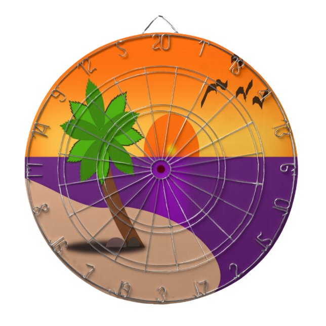 JEU DE FLÉCHETTES ÎLE TROPICALE (Devant)