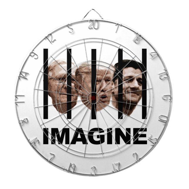 Jeu De Fléchettes Imaginez Trump, McConnell et Ryan Behind Bars (Devant)