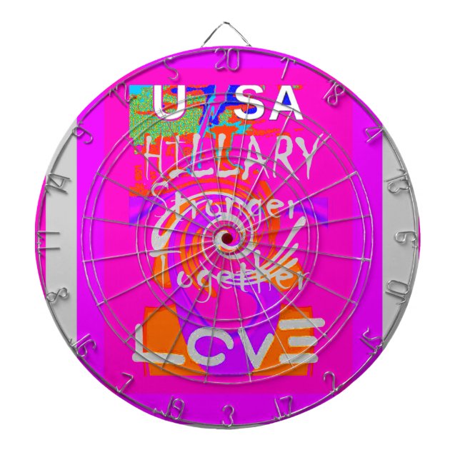 Jeu De Fléchettes Impression d'art Hillary Inspiration en rose (Devant)