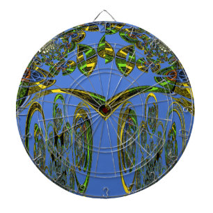 Jeu De Fléchettes Impression d'art Iridescente avec design abstrait 