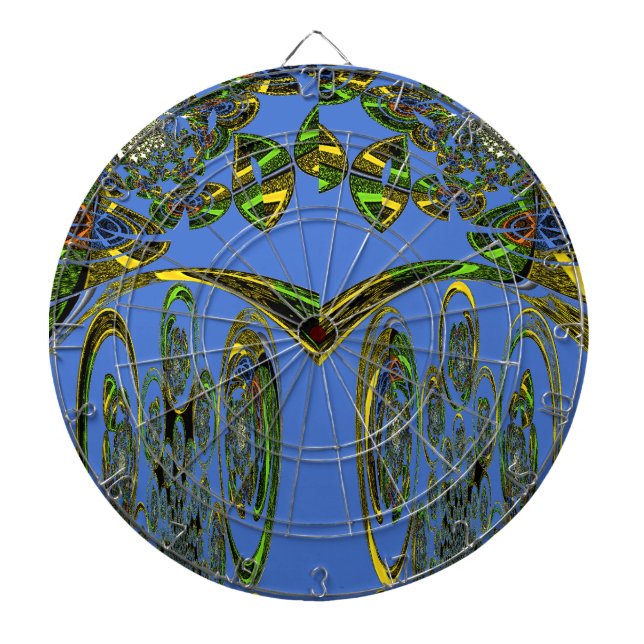 Jeu De Fléchettes Impression d'art Iridescente avec design abstrait  (Devant)