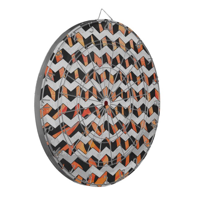 Jeu De Fléchettes Impression noire et orange Zebra (Devant gauche)