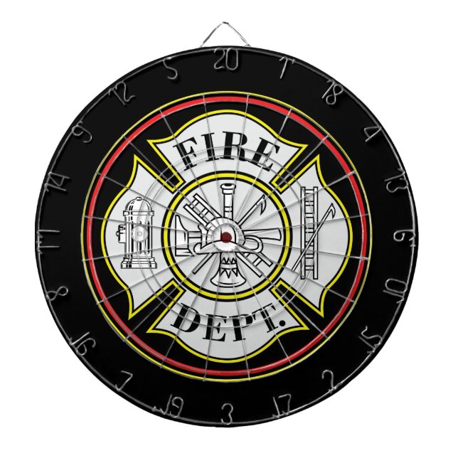 Jeu De Fléchettes Insigne rond de corps de sapeurs-pompiers (Devant)