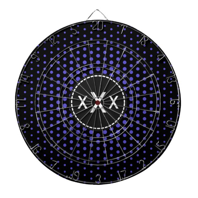Jeu De Fléchettes Iris Techno Dots Monogramme moderne (Devant)