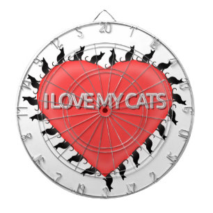 Jeu De Fléchettes J'Aime Mes Chats