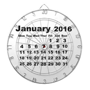 Jeu De Fléchettes Janvier 2016 calendrier