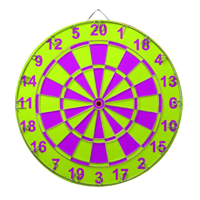 Jeu De Fléchettes Jaune lumineux et pourpre (Devant)