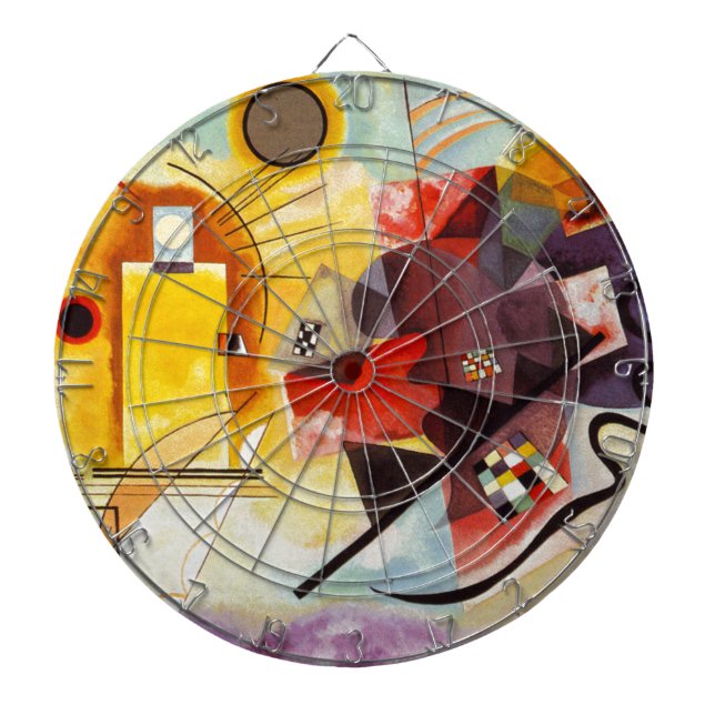 Jeu De Fléchettes Kandinsky jaune bleu (Devant)