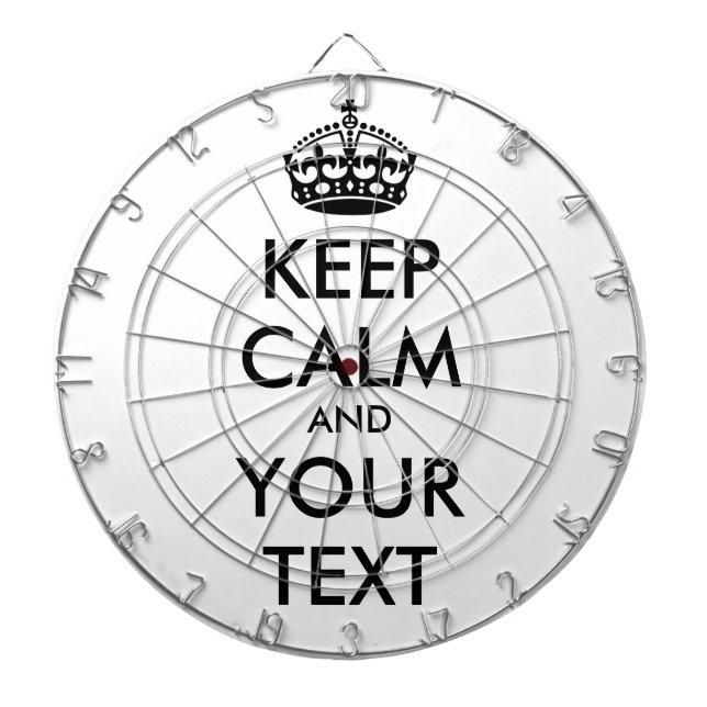 Jeu De Fléchettes KEEP CALM and YOUR TEXT (Devant)