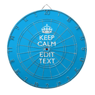 Jeu De Fléchettes Keep Calm and Your Text on Sky Blue Decor