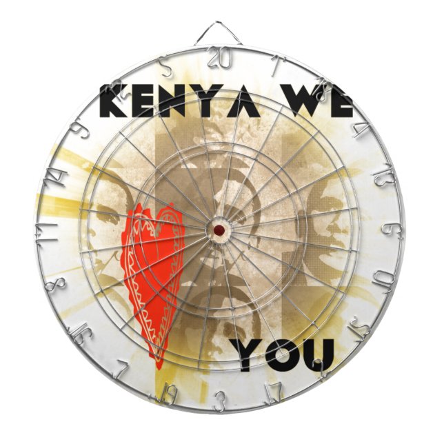 Jeu De Fléchettes Kenya We Lovely You Perspective Art Design (Devant)