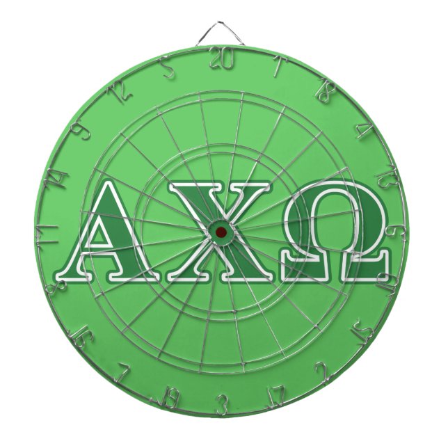 Jeu De Fléchettes Lettres vertes Alphi Chi Omega (Devant)