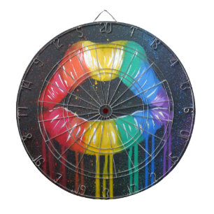 Jeu De Fléchettes Lèvres d'arc-en-ciel