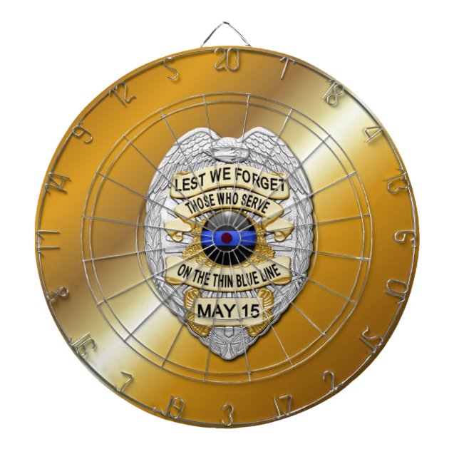 Jeu De Fléchettes Ligne bleue mince (Devant)