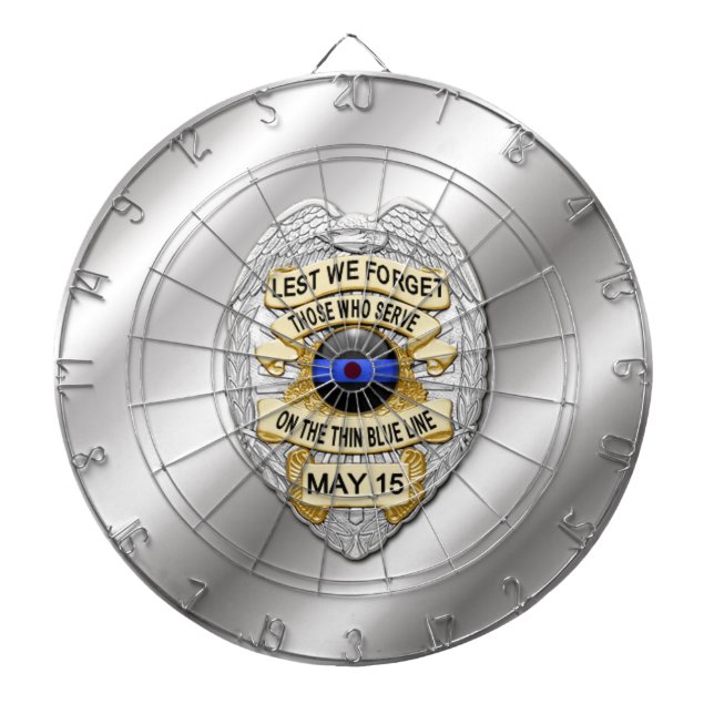 Jeu De Fléchettes Ligne bleue mince (Devant)