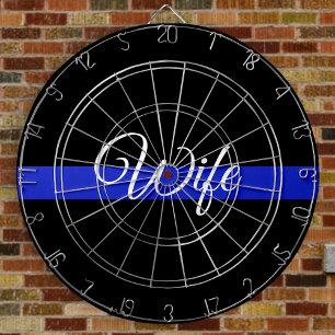 Jeu De Fléchettes Ligne Bleue Mince :Femme de police