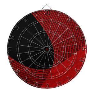 Jeu De Fléchettes Lignes modernes rouge et noir